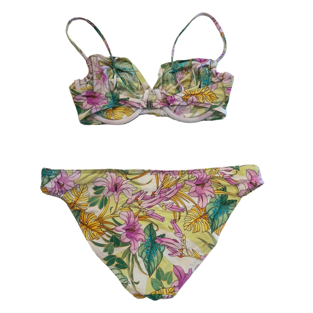 Victoria's Secret Floral Bikini Set in Yellow, Pink, Green
